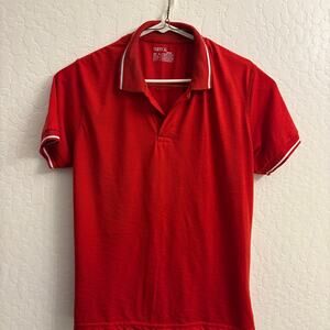 VERTICAL SPORT Polo Shirt Unisex Red White Classic Athletic